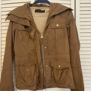 ZARA Taupe Rain Coat SMALL